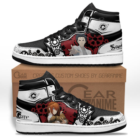 Okabe Rintarou and Makise Kurisu Sneakers Custom Steins Gate Anime ShoesGear Anime