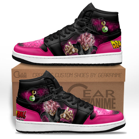 Goku Black Rose Sneakers Custom Dragon Ball Anime Shoes Mix GalaxyGear Anime