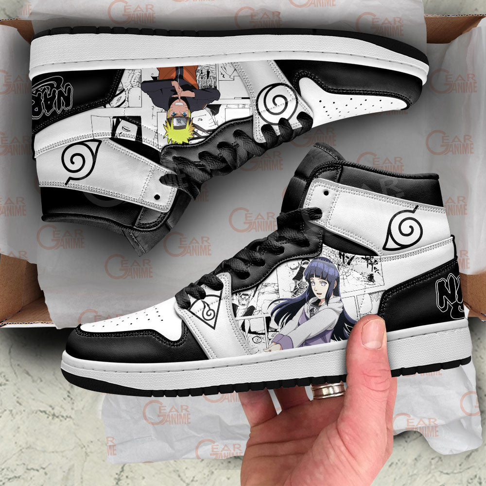 Hinata Hyuga and Nrt Uzumaki Sneakers Custom Manga Anime ShoesGear Anime
