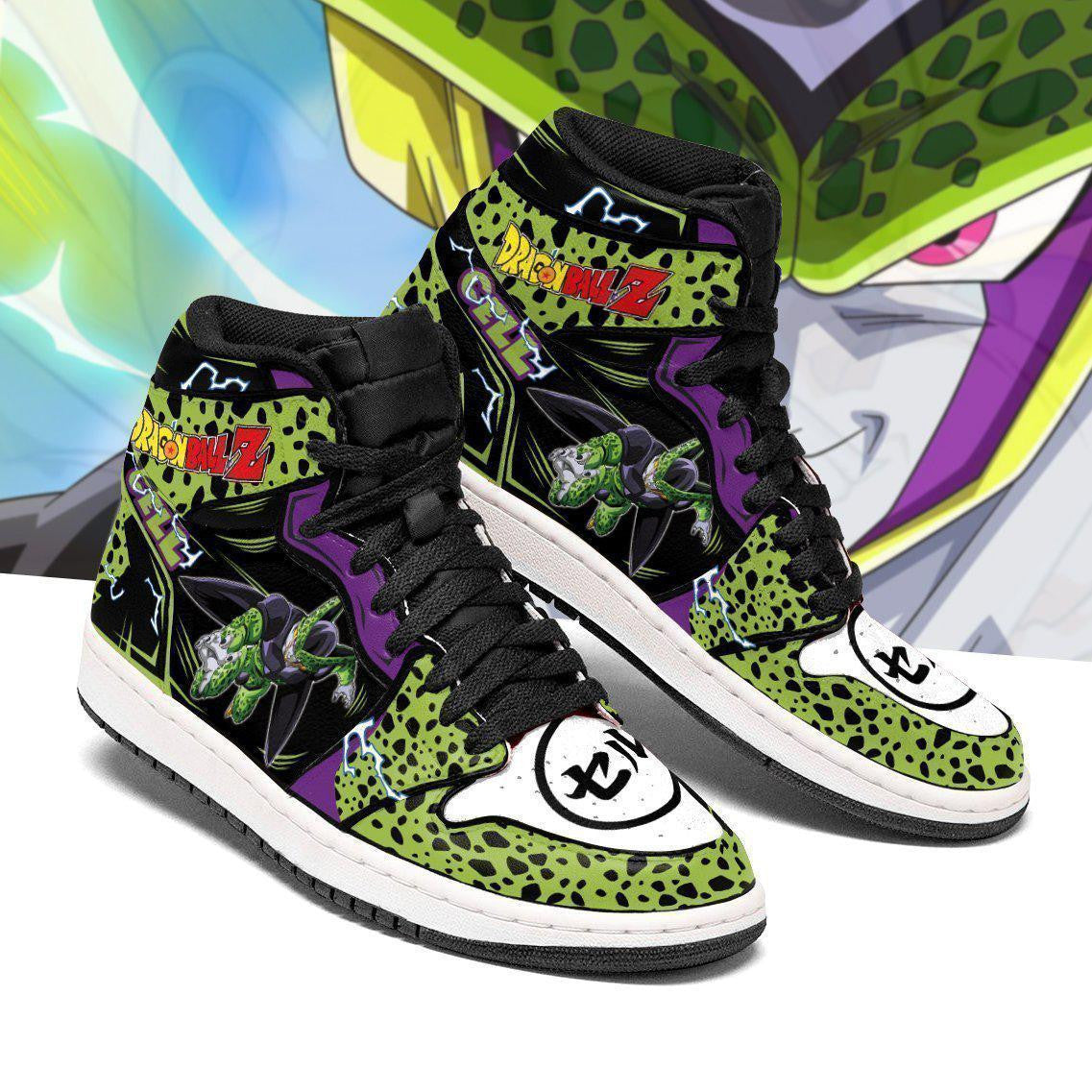 Dragon Ball Cell Sneakers Custom Anime DBZ Shoes Fan Gift Idea - 2 - GearAnime