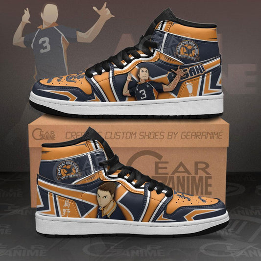 Karasuno Asahi Azumane Sneakers Haikyuu Anime Shoes - 1 - GearAnime