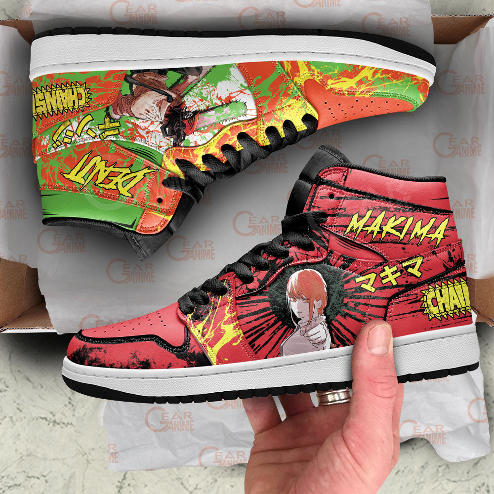 Denji and Makima Sneakers Chainsaw Man Custom Anime Shoes for OtakuGear Anime