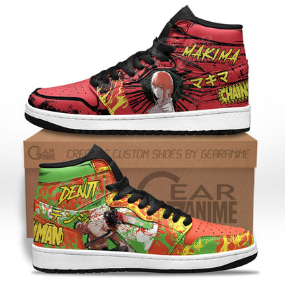 Denji and Makima Sneakers Chainsaw Man Custom Anime Shoes for OtakuGear Anime