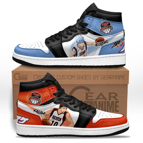 Tetsuya Kuroko and Taiga Kagami Sneakers Kuroko's Basketball Custom Anime ShoesGear Anime