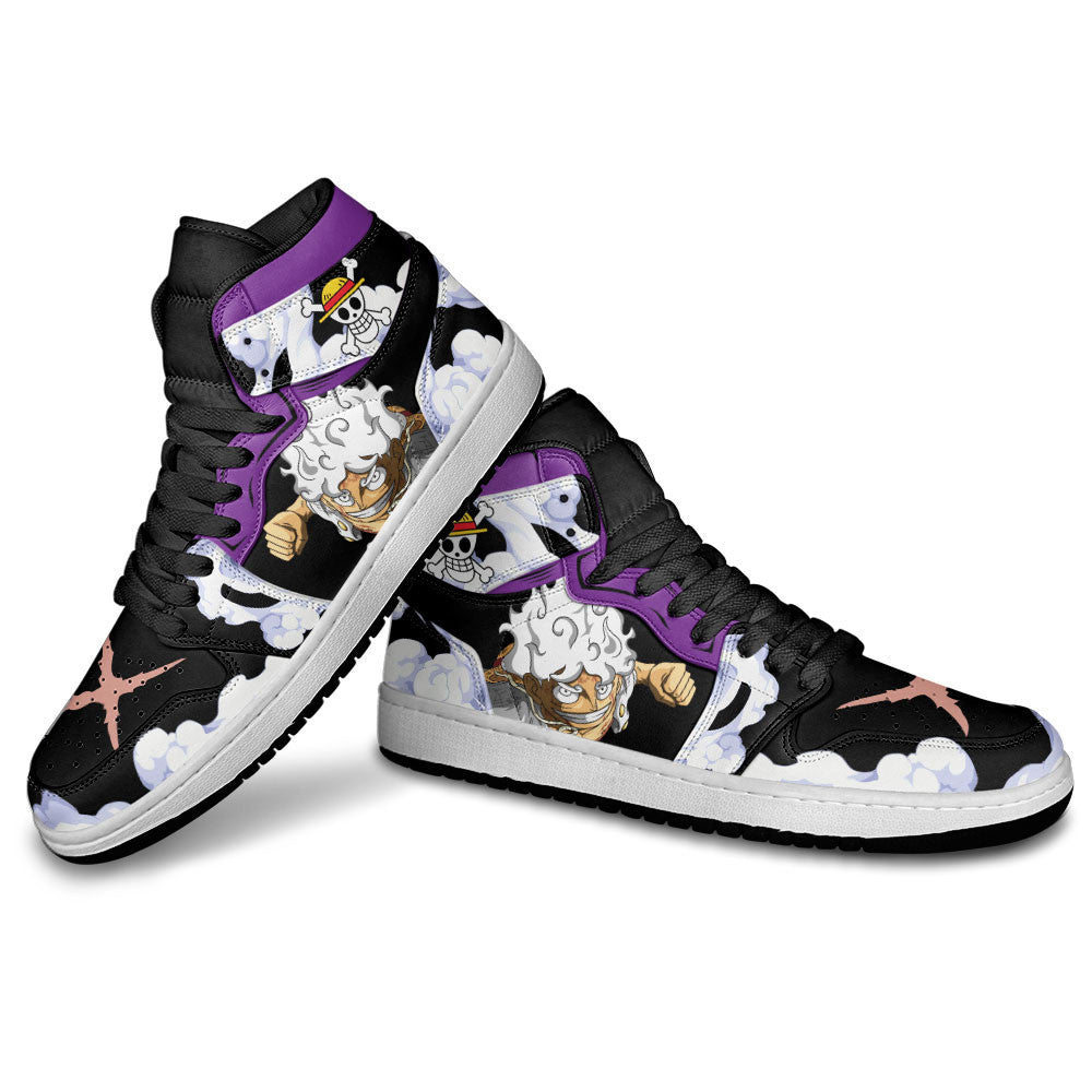 Monkey D Luffy Gear 5 Nika J1s Sneakers Anime Custom