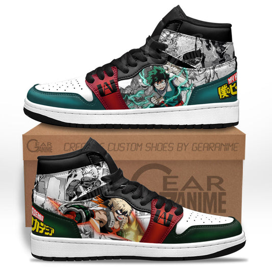 Dynamight and Deku Sneakers My Hero Academia Custom Manga Anime Shoes Gear Anime