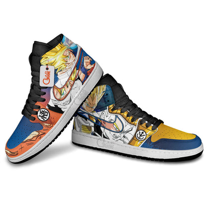 Vegeta and Goku Super Saiyan J1 Sneakers - Custom Anime Design