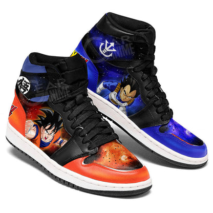 Vegeta and Goku Sneakers Custom Dragon Ball Anime Shoes Mix GalaxyGear Anime
