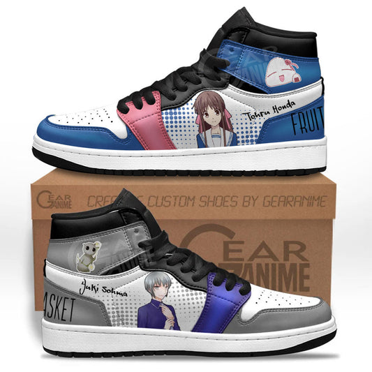 Yuki Souma and Tohru Honda J1s Sneakers Anime Custom