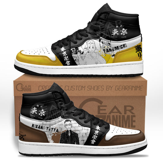 Tetta and Takemichi Sneakers Tokyo Revengers Custom Manga Anime ShoesGear Anime
