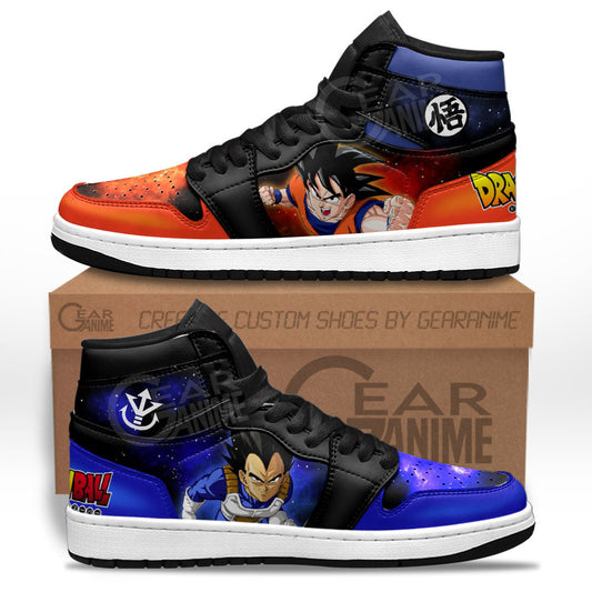 Vegeta and Goku Sneakers Custom Dragon Ball Anime Shoes Mix GalaxyGear Anime