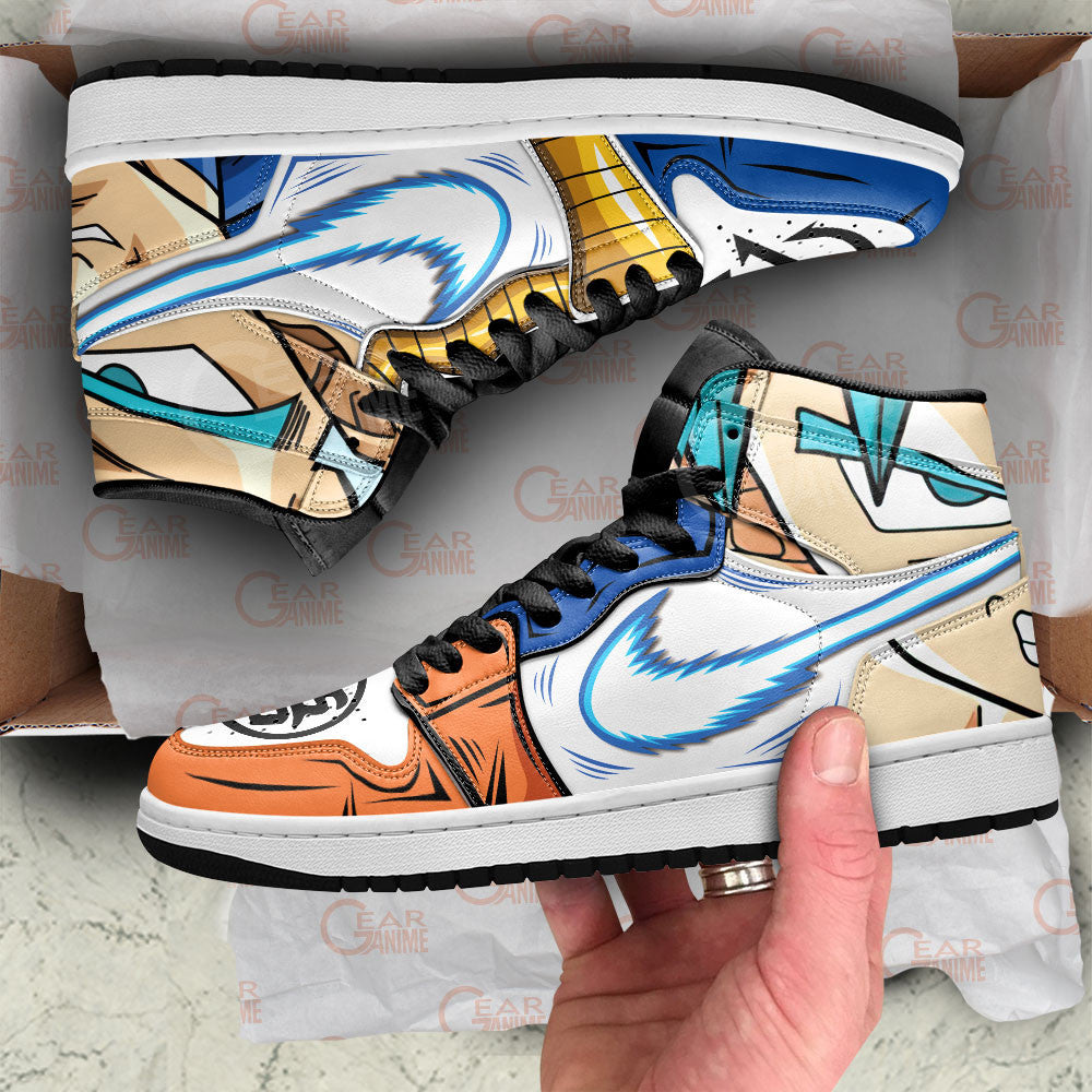 Goku and Vegeta J1 Sneakers - Custom Anime Design