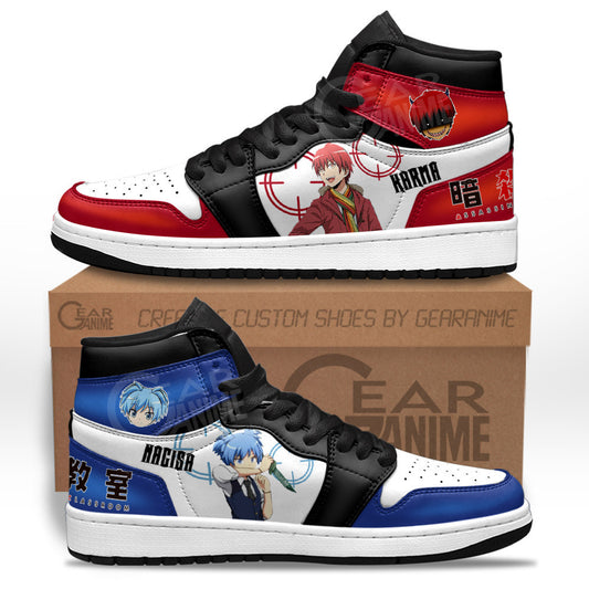 Nagisa and Karma Sneakers Assassination Classroom Custom Anime ShoesGear Anime