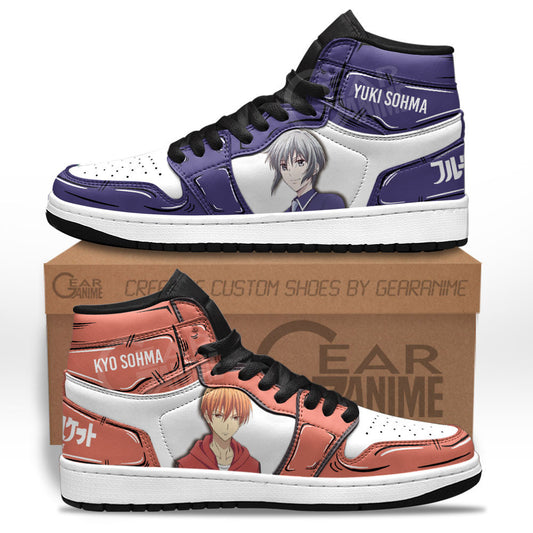 Yuki Sohma and Kyo Sohma Sneakers Fruits Basket Custom Anime Shoes Gear Anime