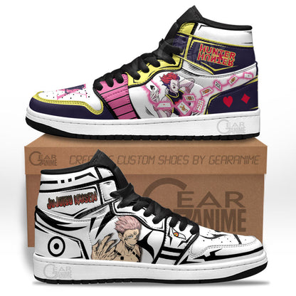 Hisoka and Sukuna Anime Custom Shoes Gear Anime