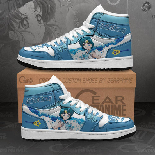 Sailor Mercury Sneakers Sailor Moon Anime Shoes MN11 - 1 - GearAnime