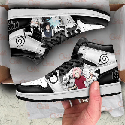 Sakura Haruno and Sasuke Uchiha Sneakers Custom Manga Anime ShoesGear Anime
