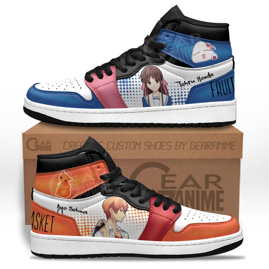 Kyou Souma and Tohru Honda J1 Sneakers - Custom Anime Design
