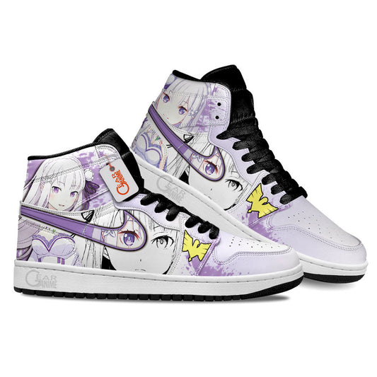 Emilia Sneakers Custom ReZero Manga Anime Shoes MN0504 Gear Anime