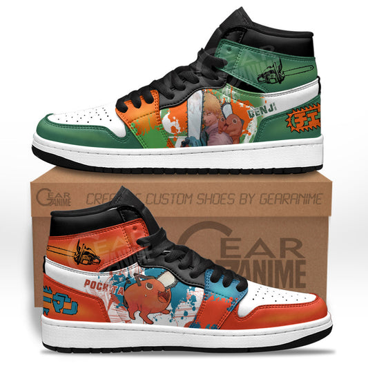 Denji and Pochita Sneakers Chainsaw Man Custom Anime Shoes for OtakuGear Anime