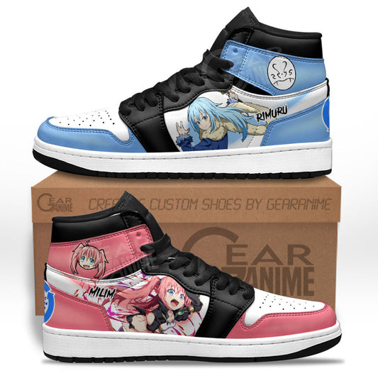 Rimuru Tempest and Milim Nava Sneakers Reincarnated as a Slime Custom Anime ShoesGear Anime