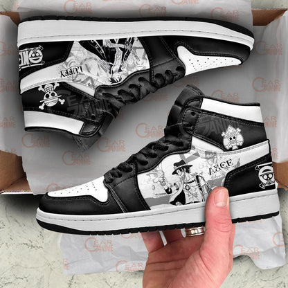 Luffy and Ace J1 Sneakers - Custom Anime Design