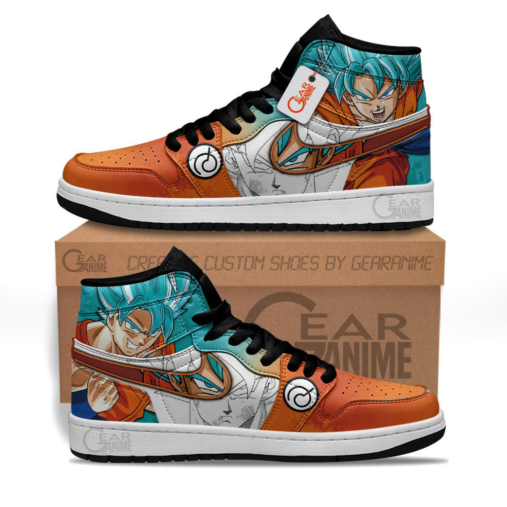 Goku Blue Shoes DB Anime Custom Sneakers MN2102 Gear Anime