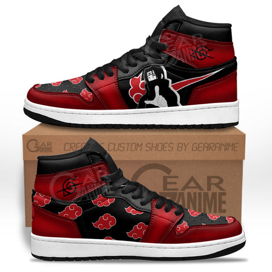 Itachi Uchiha Sneakers Akatsuki Custom Anime Shoes For Otaku Gear Anime