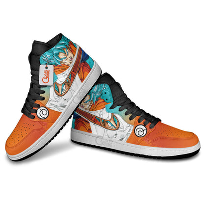 Goku Blue J1 Sneakers - Custom Anime Design