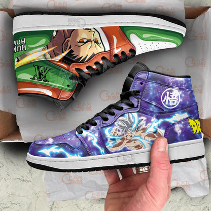 Gon Freecss and Goku Ultra Instinct Shoes Custom For Anime Fans Gear Anime