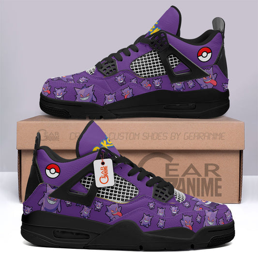 Pokemon Gengar J4 Sneakers Custom Anime Shoes MN3103 - Gear Anime