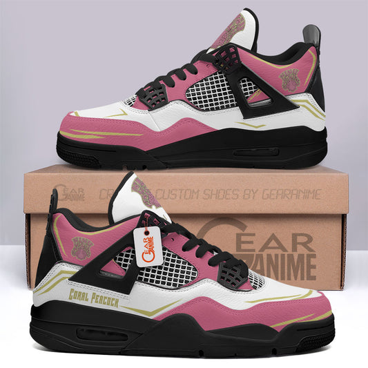 Coral Peacock Sneakers Anime Personalized Shoes MV1204 - Gear Anime