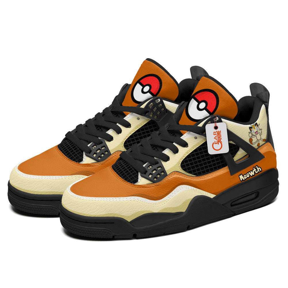 Meowth J4s Sneakers Anime Custom