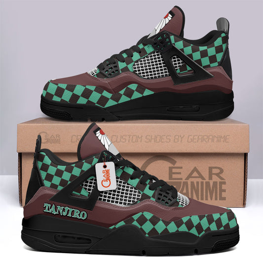 Tanjiro Kamado J4 Sneakers Anime Personalized Shoes MN2903 - Gear Anime