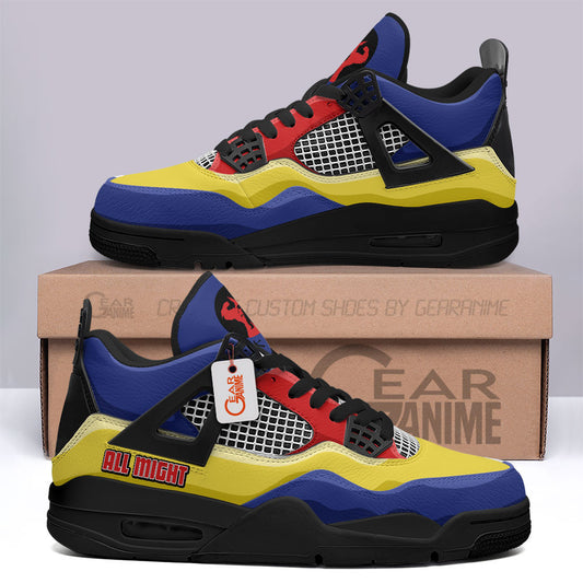 All Might J4 Sneakers MHA Anime Personalized Shoes MN2903 - Gear Anime