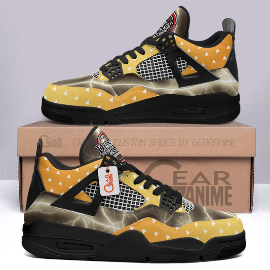 Zenitsu Agatsuma J4 Sneakers Custom Anime Shoes MN2903 - Gear Anime