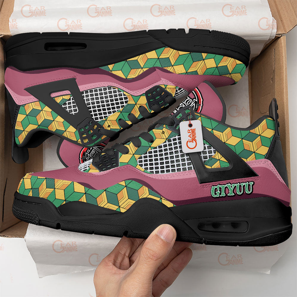 Giyu Tomioka J4 Sneakers Anime Personalized Shoes MN2903 - Gear Anime