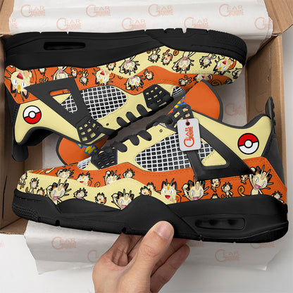 Pokemon Meowth J4 Sneakers Custom Anime Shoes MN3103 - Gear Anime