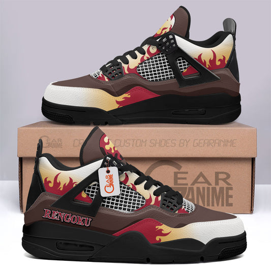 Kyojuro Rengoku J4 Sneakers Anime Personalized Shoes MN2903 - Gear Anime