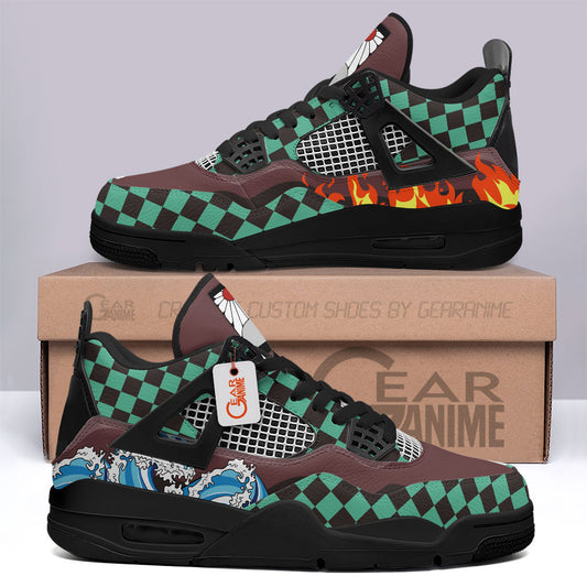 Tanjiro Kamado J4 Sneakers Custom Anime Shoes MN2903 - Gear Anime