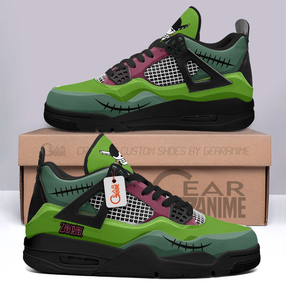 Roronoa Zoro J4 Sneakers Anime Personalized Shoes MN2903 - Gear Anime