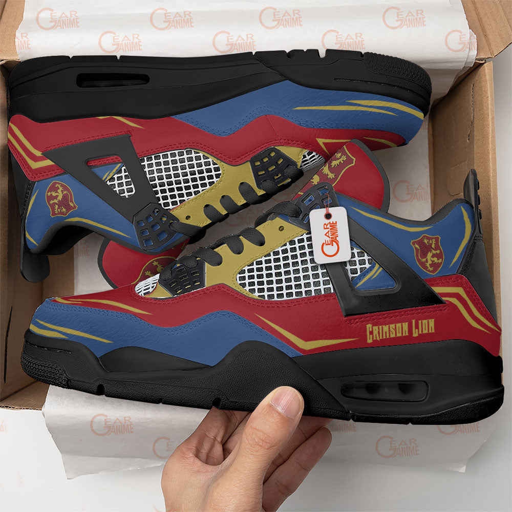 Crimson Lion Sneakers Anime Personalized Shoes MV1204 - Gear Anime