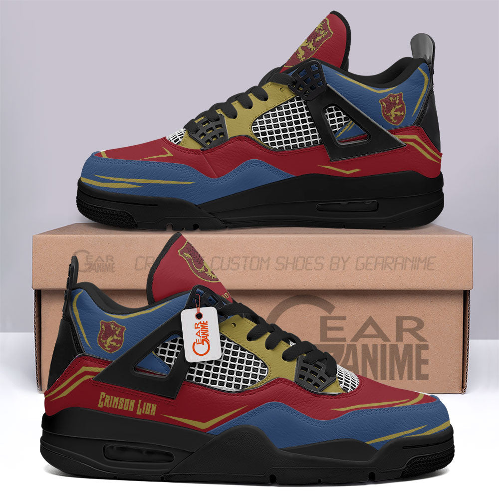 Crimson Lion Sneakers Anime Personalized Shoes MV1204 - Gear Anime