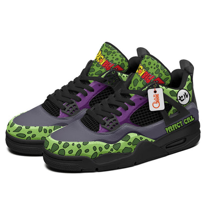 Perfect Cell J4 Sneakers - Custom Anime Design
