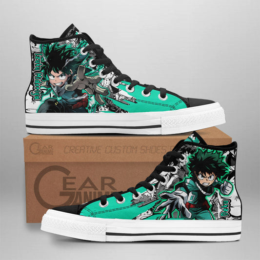 Izuku Midoriya High-Top Shoes Anime Custom