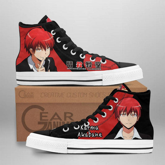 Karma Akabane High Top Shoes Custom Anime Sneakers - 1 - GearAnime