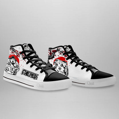 Jinbe Classic High-Top Sneakers - Custom Anime Design