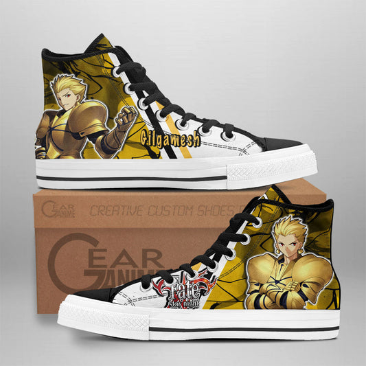 Gilgamesh Classic High-Top Sneakers - Custom Anime Design