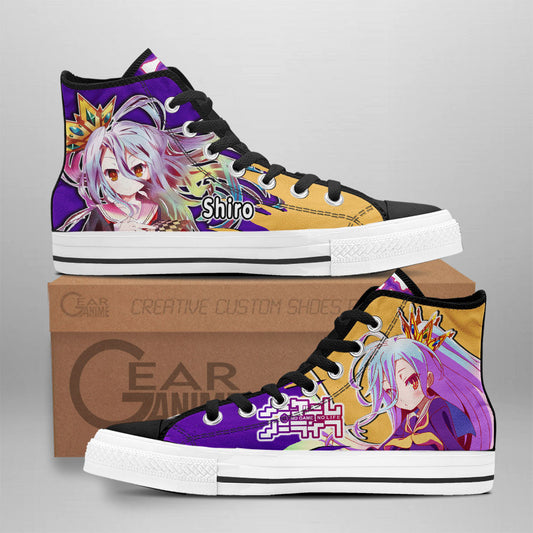 Shiro High-Top Shoes Anime Custom