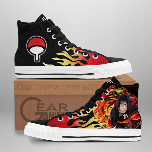 Itachi Uchiha Classic High-Top Sneakers - Custom Anime Design